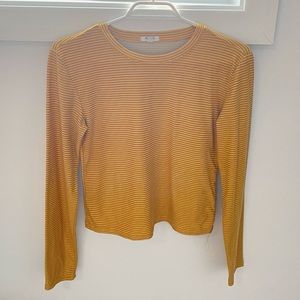 striped long sleeve white yellow/gold